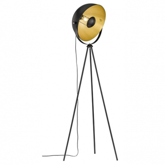 Studio Stehleuchte Retro schwarz/gold