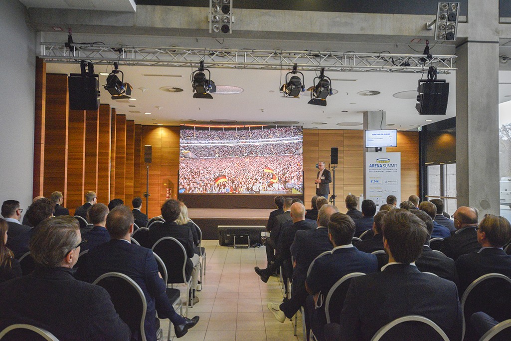 Eventtechnik für Tagungen in der Commerzbank Arena Frankfurt von PINK Event Service