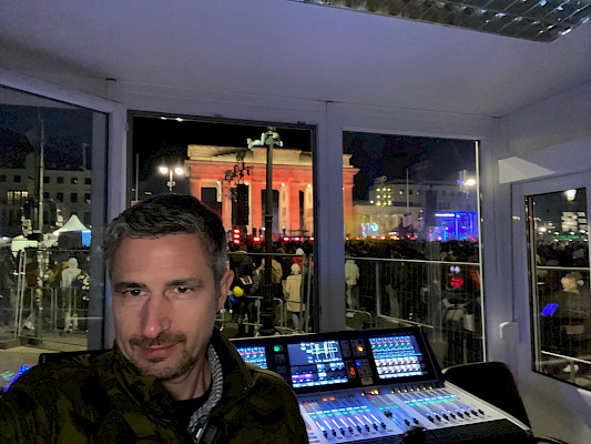 Rouven Eller / FOH beim Sound of peace in Berlin